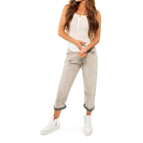 NEW ON THIS DAY relaxed cotton-stretch denim jeans in light grey - Picture 1 of 5